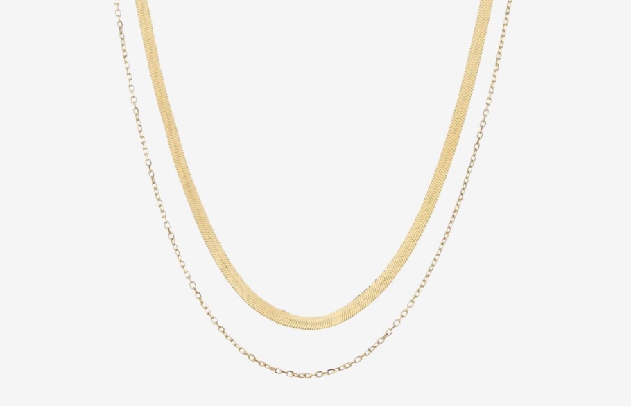 Oliver Cabell Visgraatketting Set Goud
