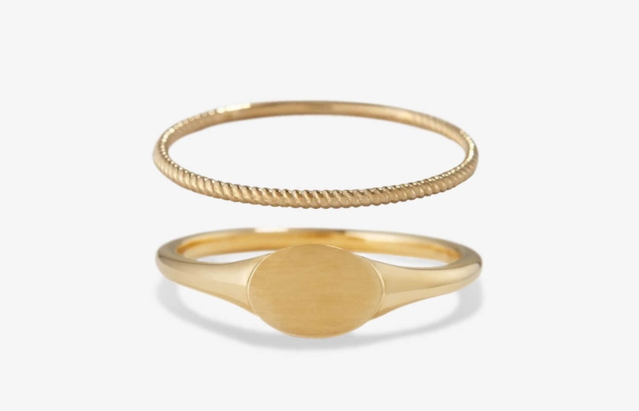 Zegelring Set Goud Oliver Kabel