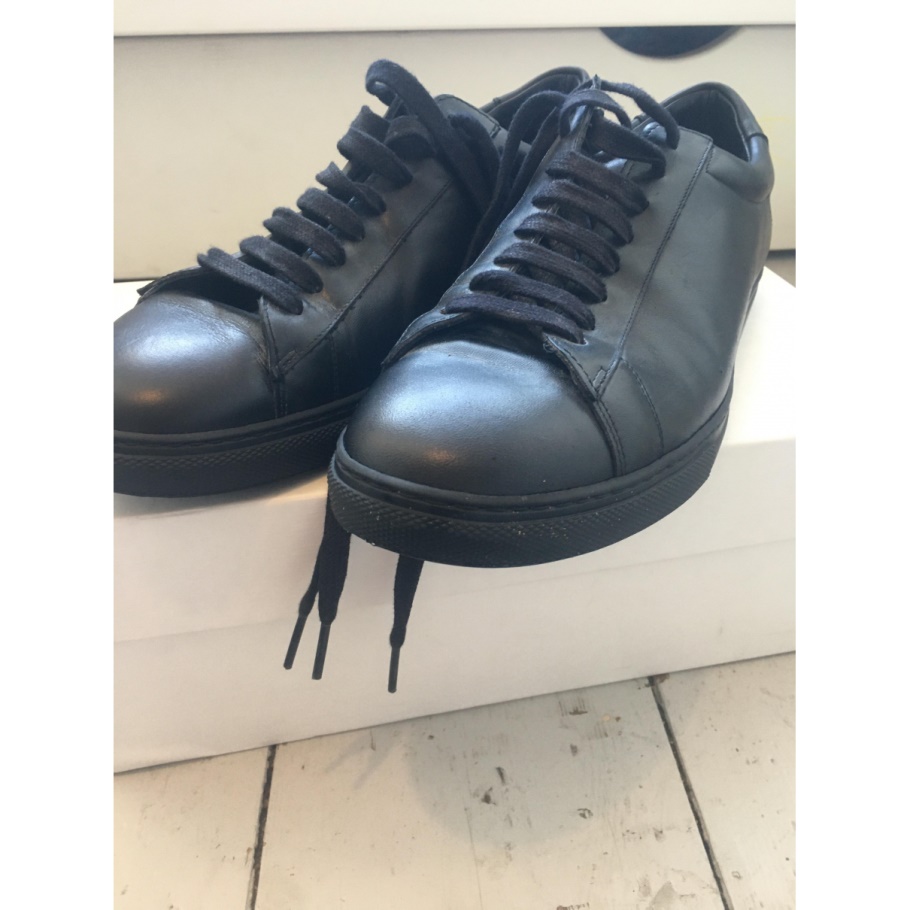 Leren Lage Sneakers Zwart Leren Trendy Oliver Cabell
