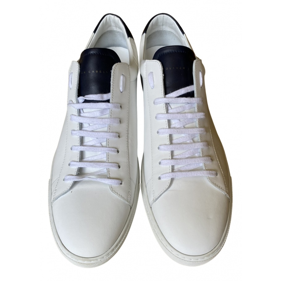 Leren Lage Sneakers Wit Leren Trendy Oliver Cabell