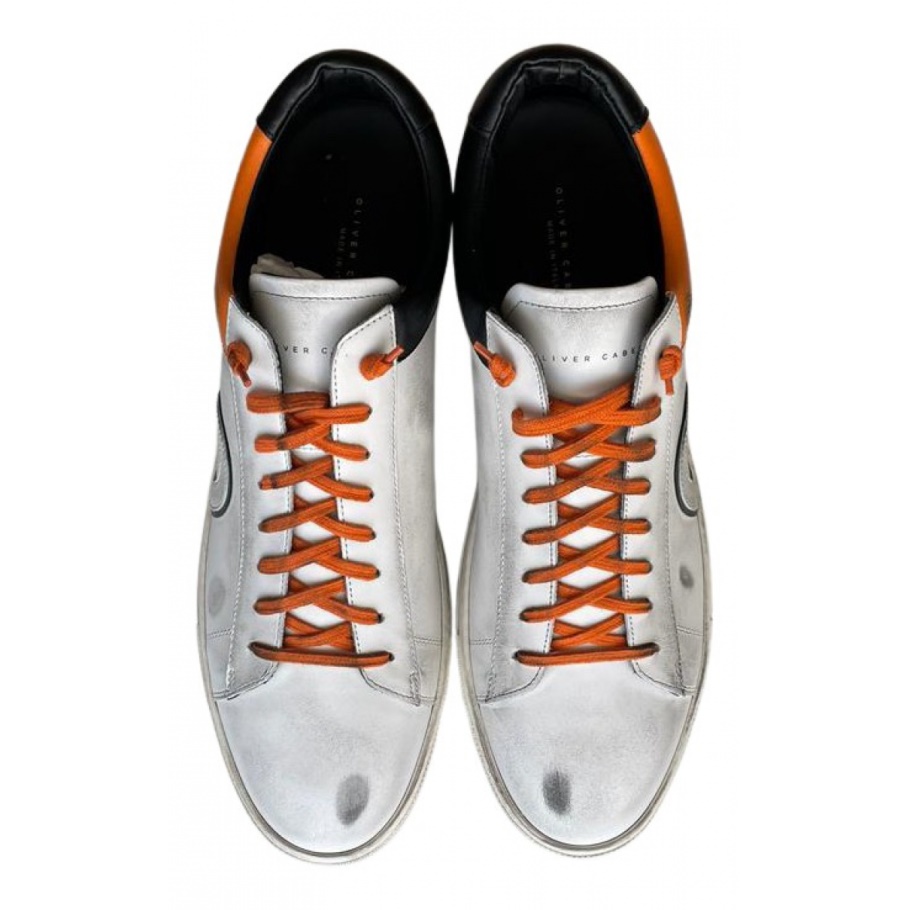 Oliver Cabell Leren Lage Sneakers Wit Leer