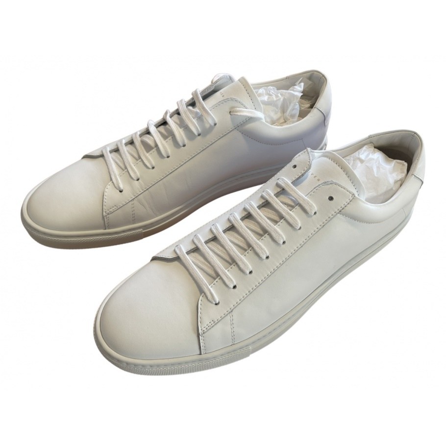 Oliver Cabell Trendy Leren Lage Sneakers Wit Leer