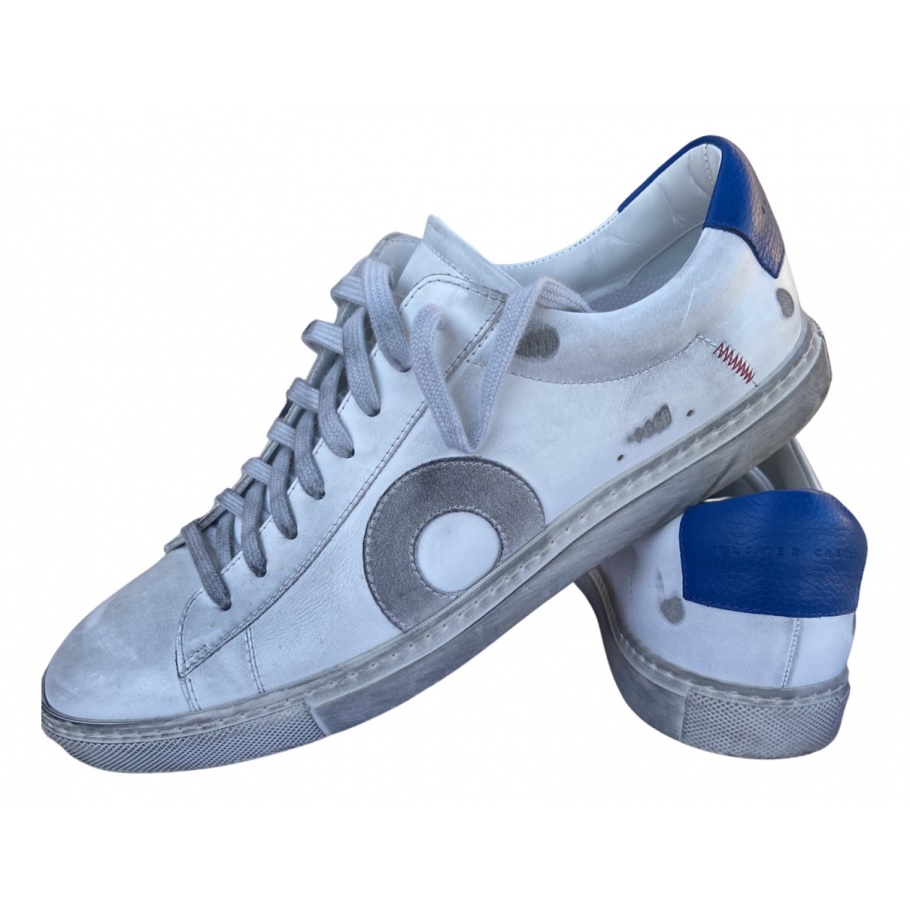 Trendy Leren Lage Sneakers Wit Leer Oliver Cabell