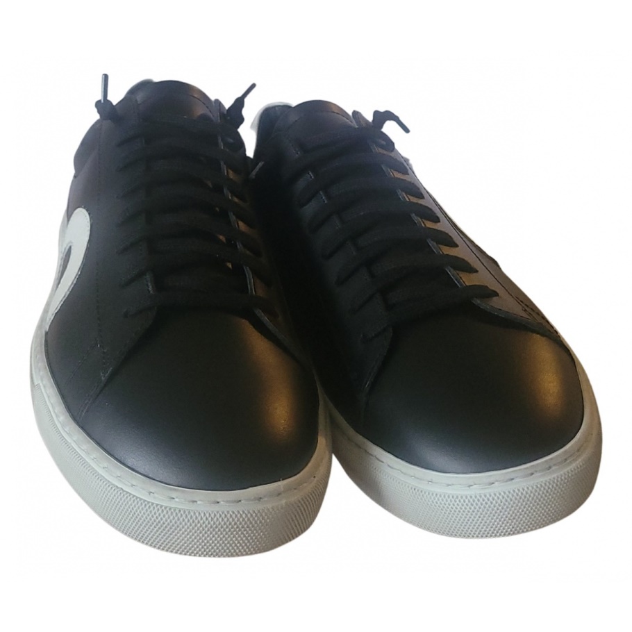 Trendy Leren Sneakers Zwart Leer Oliver Cabell
